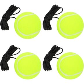 URBEST Tennis Ball with String Tennis Trainer Tennis Equipment Boxing Training Ball, 4 Pack