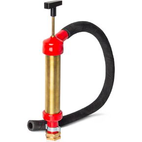34060-0130 Marine Engine Oil Drain Hand Pump - Brass Boat Oil Change Pump, Compatible with OMC and Mercruiser, 10.25" Long, 1.25" Diameter, 1 Gallon/Minute Output