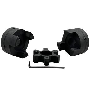 1/2" to 5/8" L075 Flexible 3-Piece L-Jaw Coupling Coupler Set & Rubber Spider for Log Wood Splitter,Multi-Flex Couplings L075-1/2-5/8