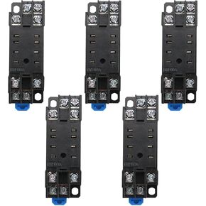 Baomain DYF08A DIN Rail Mount 8 Terminals Relay Socket Base for MY2NJ HH52P H3Y Pack of 5