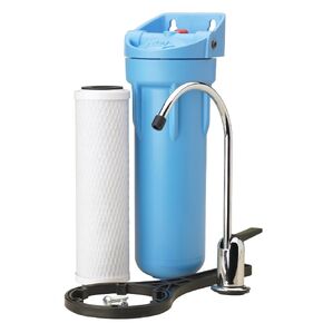 Pentair OMNIFilter CBF1 Water Filtration System, 10" Single-Stage Under Sink Filter System, Includes Housing, CB1 Carbon Cartridge, Faucet, Pressure Relief Valve, Wrench and All Hardware, 0.5 Micron