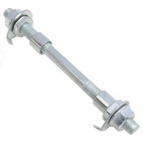 Balanc Bicycle Hub Shaft 114mm/4.49inch Bicycle Axle Bicycle Axle Electric Bicycle Replacement Part Hub Nut Washer Kit for Pedal-Less Training Bicycles Pushing Bicycles 1PCS