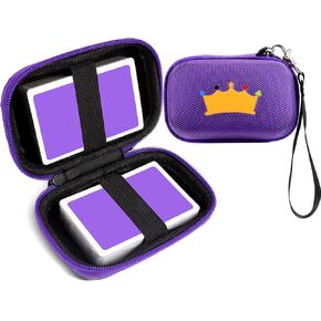 Travel Card Games Case Compatible with Card Games Set, Card Case Compatible with UNO Card Case, Playing Card Case, Game Card Holder (Not Including Cards) (Purple)