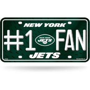 Rico Industries NFL Unisex-Adult #1 Fan Metal License Plate Tag