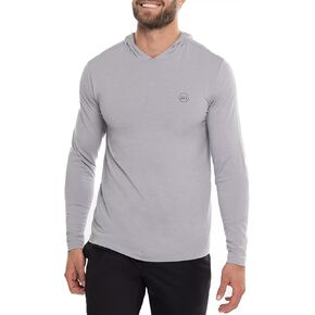 TravisMathew Men's Ship Shape Active Hoodie, Heather Sleet, XL