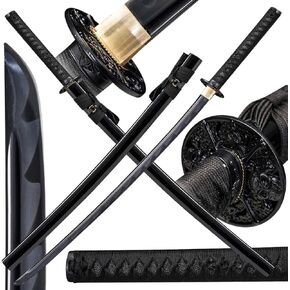 Kamaiwo-1045/1060 Clay Tempering high Carbon Steel Hademade Heat Tempered Full Handmade Hand Forged Japanese Katana Authentic，Sword Real Weapons，Full Tang,Functional,Practical Sharp