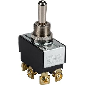 Heavy Duty Bat Handle Momentary Toggle Switch - DPDT / (On) - Off - (On) : 30-050
