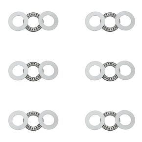 Maxmoral 6PCS Axial Needle Roller Bearing with Washer 20mm Bore 35mm OD 2mm Width Chrome Steel Roller Bearing for Repairing or Rebuilding Milling and Lathe Machines