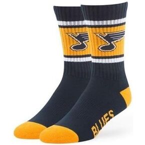 St. Louis Blues NHL 47 Brand Duster Colorblocked Men's Crew Length Socks(Large)