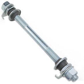 Bike Axle 140mm Bicycle Multiple Speed Front Hub Axle 3/8'' Silver 26 TPI Wheel Cone Lock Nut Washer Kit 1PCS