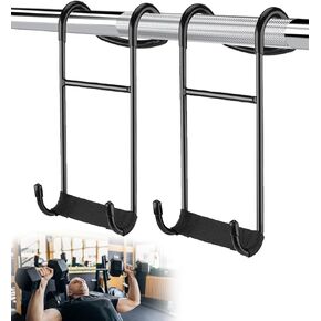 2-Pack Dumbbell Spotter Hooks,Heavy Power Dumbbells Rack Attachments for Dumbbell Bench Press Hold Up 225LB, Safety Connector Perfect for Hanging Dumbbells to Barbells for Chest Workout