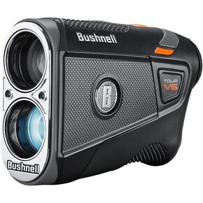 Bushnell Tour V6 Golf Rangefinder Patriot Pack, Visual Jolt Flag Locking, Magnetic Mount, 1300 Yard Range 6X Magnification