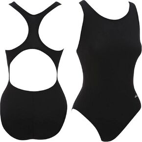 Dolfin Women's Ocean Solid Performance Back One Piece Swimsuit (Black, 36)