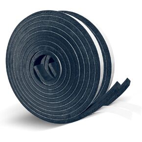 1 inch Wide x 1/8 inch Thick Foam Tape Single Sided,Closed Cell Foam Insulation Strip with Self-Adhesive,Black Foam Weather Stripping for Window,Door Seal,High Density Weathestripping 33 Feet
