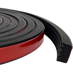 326A0004 Service Kit/Ribbed Bulkhead Seal/Bulkhead Seal/Ribbed Rectangle Rubber Seal/Self-Adhesive EPDM Foam Rubber Seal W/Tape/Ideal Weather Stripping Fits RV, Boat, Auto, Truck, Marine, Garage Door