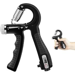 Hand Grip Strengthener Trainer - Hand Strengthener & Grip Strength - Forearm Grip Adjustable Resistance - Finger Stretcher, Hand Gripper, Finger Exerciser for Men/Women