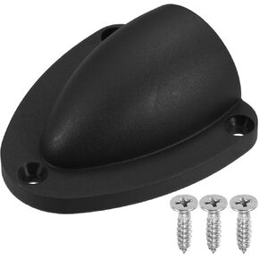X AUTOHAUX 2.48"x2.28"x0.91" Marine Boat Wire Cover Transducer Wire Cable Cover Clam Shell Vent Wire Cover Black