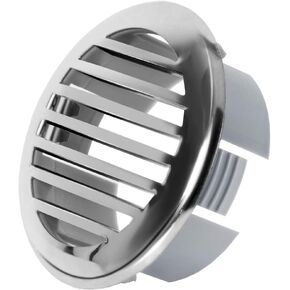 KUAFU 3'' Round Air Vent Cover Hood for Marine Boat Swim Platform Deck 304 Stainless Steel Chrome Grill Grille Domed Louvered