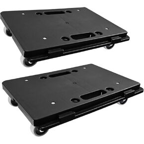 Furniture Dolly, Moving Dolly Cart Furniture Mover, Interlocking Small Flat Dollies with 4 Wheels, 440 Lbs Capacity, 2 Pack, Black (16.3 x11 inch Each Count)