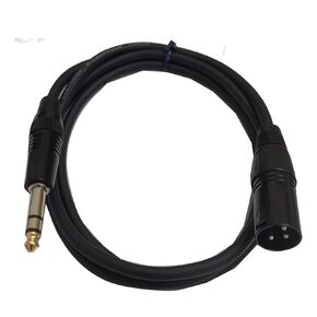 5-Foot TRS 6.35mm (1/4-inch) Male to XLR Male Cable Stereo Balanced Microphone Stereo Audio Converter (Black)