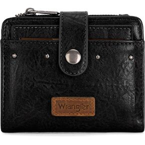 Montana West X Wrangler Cowhide Women's Wallets Small Wallet Women Wallets, Card Cases & Money Organizers Ladies Female wallet with Removable ID Window