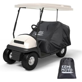 KEMIMOTO Golf Cart Seat Cover Protector 2+2 Passenger Compatible with EZGO Club Car Golf Cart, Waterproof Sun/Rain Seat Cover to Keep Dry and Protected