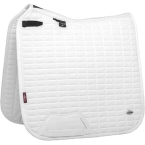 LeMieux Dressage Self-Cool Square Saddle Pad - English Saddle Pads for Horses - Equestrian Riding Equipment and Accessories (White - Large)
