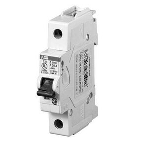 ABB S201U-K20 Miniature Circuit Breaker, 240 VAC, 20 A, 10 kA Interrupt, 1 Poles