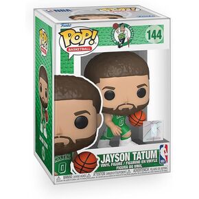 Pop Sports: Jayson Tatum Dribbling Boston Celtics NBA Basketball Vinyl Figure Bundle with Compatible Funko Box Protector