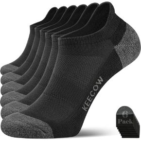 KEECOW Performance Comfort No Show Ankle Cushioned Socks for Men & Women, Athletic, Tab, Short, Running, Outdoor