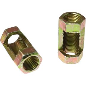 RLECS 10pcs M10 Thread 30mm Height Hexagon Open Nut M10x30 Lamp Repair Parts for Lamp Pipe Zinc Plating Iron