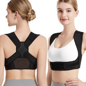 Posture Corrector for Back Support: Adjustable Shoulder Posture Brace for Men and Women (Small/Medium)