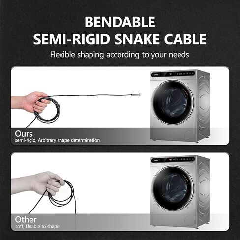 Borescope-endopcy-camera مع 2560 بكسل HD 8 LED LIDCOPE BORESCOPE نصف ريغيد الأفعى الكاميرا BORESCOPE IP67 7.9MM كاميرا borescope ماء 16.4 قدم ، مناسبة لنظام iOS و Android in Kuwait