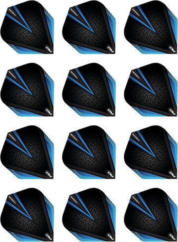 رحلات طيران RED DRAGON Hardcore Radical Black & Blue القياسية السميكة للغاية - 4 مجموعات في كل عبوة (12 رحلة دارت إجمالاً) in Kuwait