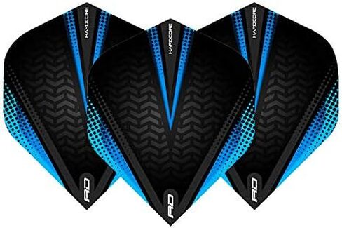 رحلات طيران RED DRAGON Hardcore Radical Black & Blue القياسية السميكة للغاية - 4 مجموعات في كل عبوة (12 رحلة دارت إجمالاً) in Kuwait