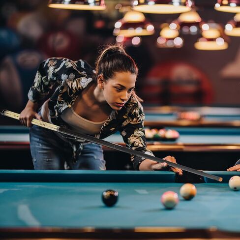 HomeSeason Glass Fibre Pool Cue Stick 58" Billiard Cue Sticks Professional Low Deflection Pool Sticks in Kuwait