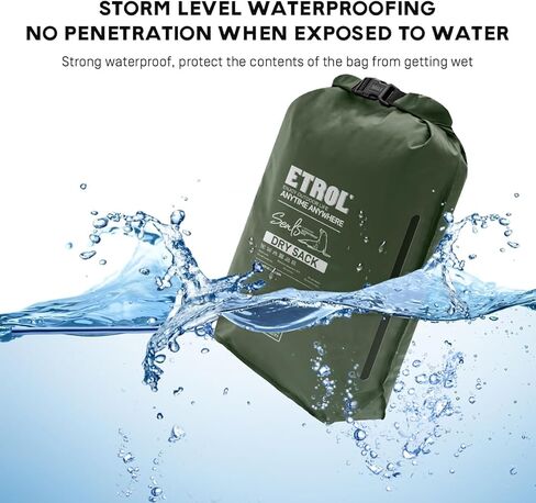 Waterproof Dry Bag - 8L/14L Ultralight Roll Top Backpack Sack With Visual Window,Lightweight 30D Nylon Outdoor Storage Bag Keeps Gear Dry for Travel,Swimming,Snorkeling,Boating,Kayaking,Camping in Saudi Arabia
