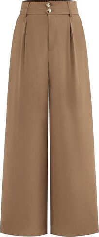 BTFBM Women Wide Leg Dress Pants 2025 High Waisted Button Pleated Business Casual Trousers Office Work Palazzo Pants in Kuwait