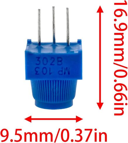 3386MP الجهد 3386P 3Pin TRIMPOT POTENTIOMETER TRIM POTENTIOMETER المطبقة على منتجات الأمان والأجهزة الطبية والاتصالات (10K) -10pcs in Kuwait