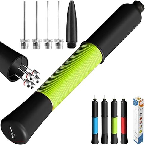 Ball Pump with Needle Storage, Basketball Pump with 5 Needles & Extendable Cable, Soceer Football Ball Pumps, Volleyball Pump, Rugby Ball Inflator - Great for All Balls - Never Lose Pin in Saudi Arabia