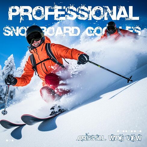 Ski Goggles for Man Women, Anti-Fog Snowboard Goggles Anti-UV Snow Goggles for Young Adult Snow Sports in Saudi Arabia