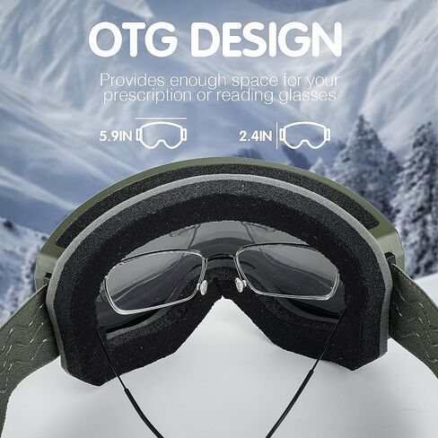 Ski Goggles for Man Women, Anti-Fog Snowboard Goggles Anti-UV Snow Goggles for Young Adult Snow Sports in Saudi Arabia