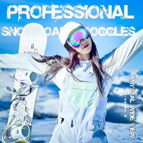 Ski Goggles for Man Women, Anti-Fog Snowboard Goggles Anti-UV Snow Goggles for Young Adult Snow Sports in Saudi Arabia