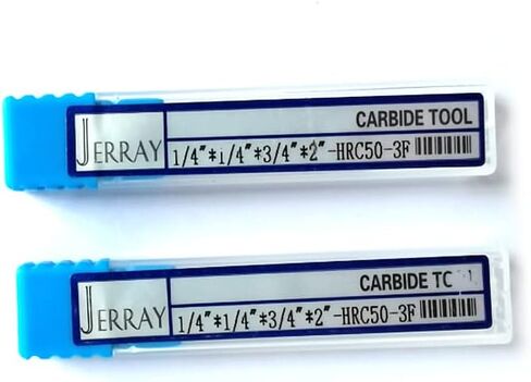 2pcs أدوات قطع القطع الصلبة كاربيد الطواحين النهائية للألمنيوم ، HRC50 عملت مع الألومنيوم ، 3 المزامير ، 1/4 "قطر ، 1/4" شانك ، 3/4 "طول القطع ، 2" الطول الكلي in Kuwait