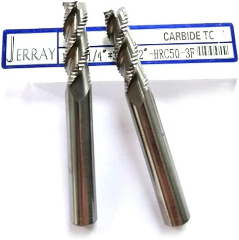 2pcs أدوات قطع القطع الصلبة كاربيد الطواحين النهائية للألمنيوم ، HRC50 عملت مع الألومنيوم ، 3 المزامير ، 1/4 "قطر ، 1/4" شانك ، 3/4 "طول القطع ، 2" الطول الكلي in Kuwait