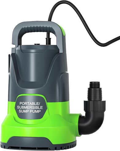 Sump Pump Submersible Water Pump 1/5HP Portable Electric Water Pump Utility Pump for Pool Draining Flood Basements Hot Tub Pond in Saudi Arabia
