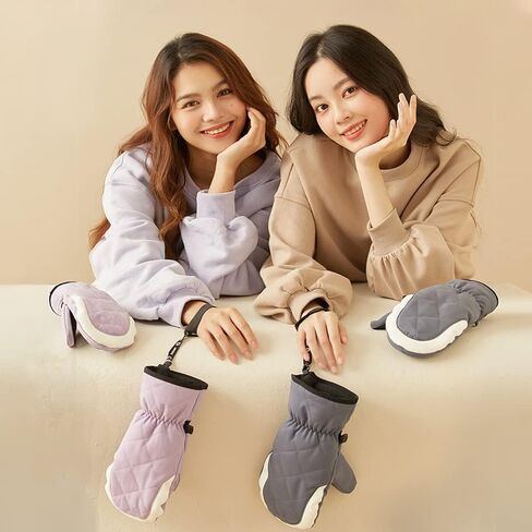 OHRAIN Ski Mittens for Men & Women Winter Snow Mitts Warm Waterproof Gloves Designed for Cold Weather Snowmobile Snowboarding in Saudi Arabia