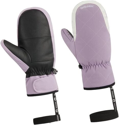 OHRAIN Ski Mittens for Men & Women Winter Snow Mitts Warm Waterproof Gloves Designed for Cold Weather Snowmobile Snowboarding in Saudi Arabia