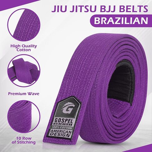 الإنجيل بيرل نسج سلسلة BJJ حزام للرجال والنساء | حزام برازيلي جيو جيتسو مع ألوان اللؤلؤ in Kuwait