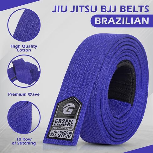 الإنجيل بيرل نسج سلسلة BJJ حزام للرجال والنساء | حزام برازيلي جيو جيتسو مع ألوان اللؤلؤ in Kuwait